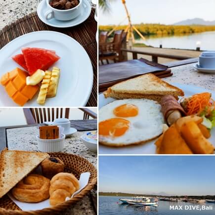 バリ島ムンジャンガン，ミンピリゾートムンジャンガンの朝食