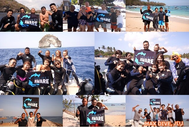 バリ島ダイビング,AWARE Weekに参加者ダイバーの者hシン