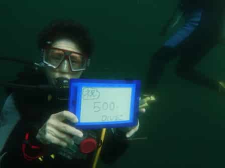 ヌサペニダで500本記念ダイビング