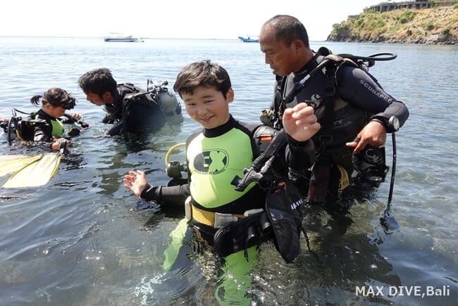 12歳バリ島で体験ダイビングに挑戦