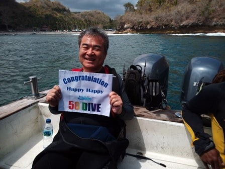 バリ島ダイビング50本記念